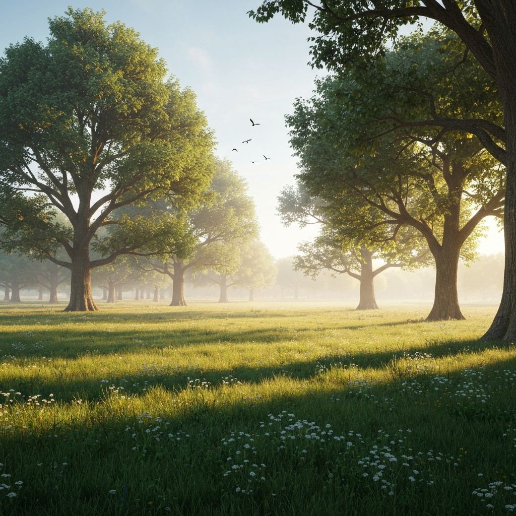 Nyugodt természeti táj, képernyők nélküli csend