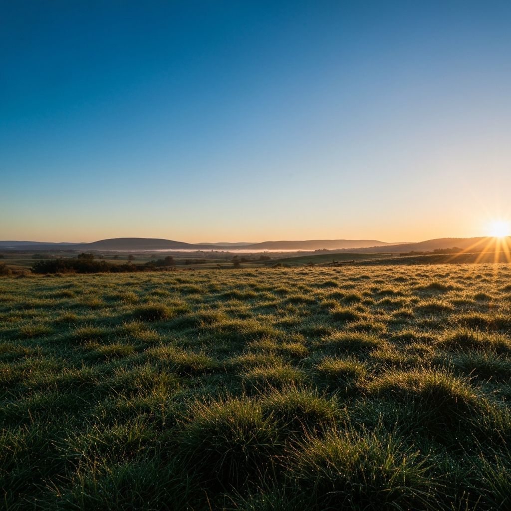 Napfényes reggel, természetes energia és ébredés szimbóluma